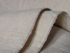 画像9: フランス製 アンティークリネン 手織りのシャンブルリネン シーツ  小麦色  (9)