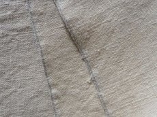 画像10: フランス製 アンティークリネン 手織りのシャンブルリネン シーツ  小麦色  (10)