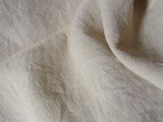 画像4: フランス製 アンティークリネン 手織りのシャンブルリネン シーツ  小麦色  (4)