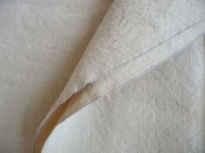 画像5: フランス製 アンティークリネン 手織りのシャンブルリネン シーツ  小麦色  (5)