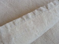 画像7: フランス製 アンティークリネン 手織りのシャンブルリネン シーツ  小麦色  (7)