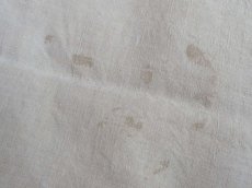画像14: フランス製 アンティークリネン 手織りのシャンブルリネン シーツ  小麦色  (14)