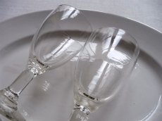 画像2: フランスアンティーク スフレのワイングラス ２脚セット B (2)