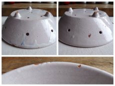 画像9: フランス アンティーク 白釉の水切り皿  (9)