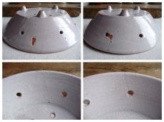 画像8: フランス アンティーク 白釉の水切り皿  (8)
