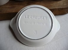 画像6: ルクルーゼ 鋳物 グラタン皿 16 cm  ホワイト  (6)