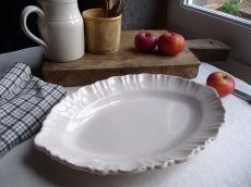 画像3: フランス アンティーク 南仏 レースリムのオーバル皿  (3)