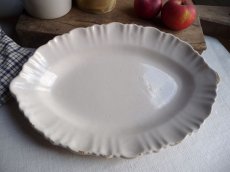 画像5: フランス アンティーク 南仏 レースリムのオーバル皿  (5)