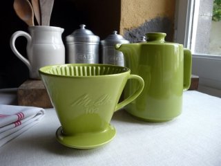 ヴィンテージ、ドイツ製メリタコーヒーポット＆ミルクピッチャー