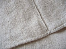 画像8: フランス製 アンティークリネン 手織りのシャンブル シーツ イニシャル MS  (8)