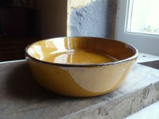 画像4: フランスアンティーク オーバル型のグラタン皿  黄釉 (4)