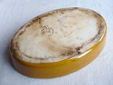 画像7: フランスアンティーク オーバル型のグラタン皿  黄釉 (7)