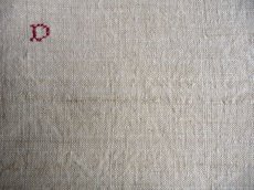 画像5: フランス製 アンティークリネン 手織りのシャンブル トーション ２枚セット B (5)