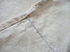 画像7: フランス製 アンティークリネン 手織りのシャンブル シーツ プレーン (7)