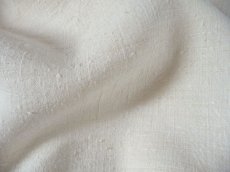 画像4: フランス製 アンティークリネン 手織りのシャンブル シーツ プレーン (4)
