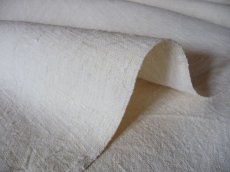 画像6: フランス製 アンティークリネン 手織りのシャンブル シーツ プレーン (6)