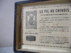 画像10: フランスアンティーク 黒い木箱 FIL AU CHINOIS (10)