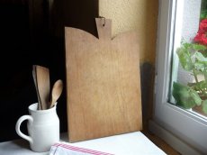 画像1: フランスアンティーク 木製 カッティングボード イカリ肩  (日本国内発送品） (1)