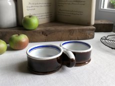 画像10: フランス アンティーク 茶釉のオイル＆ヴィネガーホルダー (10)