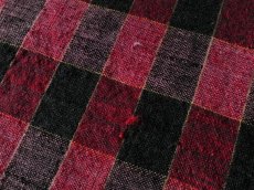 画像8: フランス アンティーク リネンとウールの手織り生地 チェック　(在庫３→1) (8)
