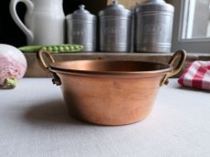 画像4: フランス アンティーク 銅製 小さな両手鍋 ココット A (4)