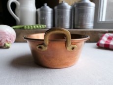 画像5: フランス アンティーク 銅製 小さな両手鍋 ココット A (5)
