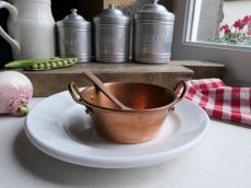 画像15: フランス アンティーク 銅製 小さな両手鍋 ココット A (15)