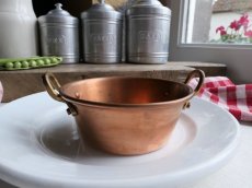 画像3: フランス アンティーク 銅製 小さな両手鍋 ココット B (3)