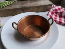 画像3: フランス アンティーク 銅製 小さな両手鍋 ココット A (3)