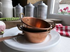 画像14: フランス アンティーク 銅製 小さな両手鍋 ココット B (14)