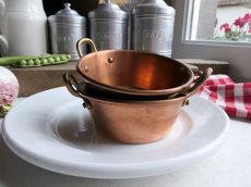 画像16: フランス アンティーク 銅製 小さな両手鍋 ココット A (16)