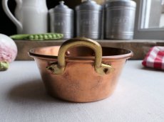 画像7: フランス アンティーク 銅製 小さな両手鍋 ココット B (7)