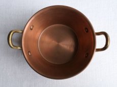 画像8: フランス アンティーク 銅製 小さな両手鍋 ココット B (8)