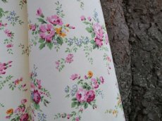 画像2: フランス　ヴィンテージ　ファブリック 小花のブーケ ペールイエロー A (2)