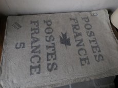 画像9: フランス アンティーク LA POSTE 麻袋 A (9)