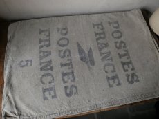 画像8: フランス アンティーク LA POSTE 麻袋 B (8)