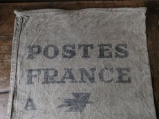 画像10: フランス アンティーク LA POSTE 麻袋 C (10)