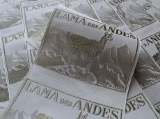 画像2: フランス製 メルスリー ラベル 布タグ '' LAMA DES ANDES ''　(在庫6→5)　 (2)