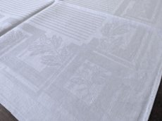 画像5: フランス製 アンティーク ダマスク織り セルヴィエット 花文字モノグラム JC　(在庫3→0)  (5)