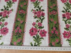 画像7: フランス ヴィンテージ ファブリック MARIGNAN お花のボーダー　(在庫2→1) (7)