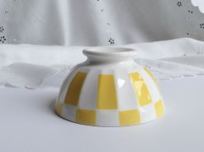 画像12: ディゴワン & サルグミンヌ カフェオレボウル ダミエ柄 マスタード (12)