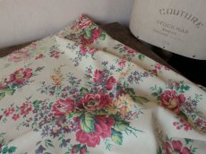 画像14: フランス　ヴィンテージ　ファブリック 大輪の薔薇のブーケ (14)