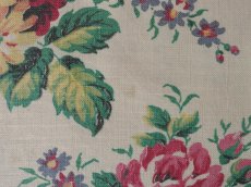 画像10: フランス　ヴィンテージ　ファブリック 大輪の薔薇のブーケ (10)