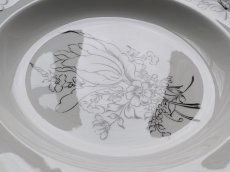 画像11: リュネヴィル  深皿  モノトーンの花絵 E (11)