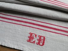 画像2: ドイツ アンティークリネン トーション ED　 (2)