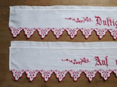 画像5: ドイツ アンティーク 刺繍飾り エンブロイダリートリム  2枚セット B (5)