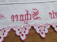画像8: ドイツ アンティーク 刺繍飾り エンブロイダリートリム  2枚セット B (8)