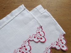 画像9: ドイツ アンティーク 刺繍飾り エンブロイダリートリム  2枚セット B (9)