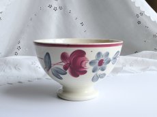 画像2: カフェオレボウル '' FLORENCE '' ボルドーのお花 (2)