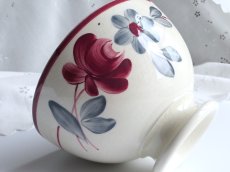 画像6: カフェオレボウル '' FLORENCE '' ボルドーのお花 (6)